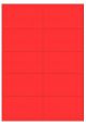 Rood A4 etiket / Laservel 99,1x56,8mm - 10 per vel permanent (doos à 200 vel)