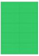 Groen A4 etiket / Laservel 99,1x56,8mm - 10 per vel permanent (doos à 200 vel)