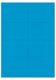 Blauw A4 etiket / Laservel 99,1x67,7mm - 8 per vel permanent (doos à 200 vel)
