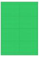 Groen A4 etiket / Laservel 99,1x67,7mm - 8 per vel permanent (doos à 200 vel)