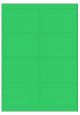 Groen A4 etiket / Laservel 99,1x67,7mm - 8 per vel permanent (doos à 200 vel)