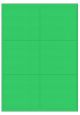 Groen A4 etiket / Laservel 99,1x93,2mm - 6 per vel permanent (doos à 200 vel)