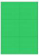 Groen A4 etiket / Laservel 99,1x93,2mm - 6 per vel permanent (doos à 200 vel)