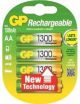 Batterij oplaadbaar GP AA NiMh 1300 mAh 4-pack