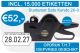 Prijstang starterset Sato Kendo 26-8 incl. 15.000 etiketten met opdruk t.h.t + extra inktrol
