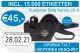 Prijstang starterset Sato Kendo 26-8 incl. 15.000 etiketten met opdruk t.h.t + extra inktrol