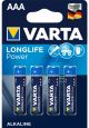 Batterij Varta Longlife Alkaline AAA (LR03) 4-pack