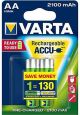 Batterij Varta oplaadbaar AA NiMh 2100mAh 2-pack