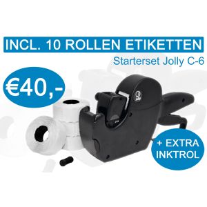 Prijstang starterset Jolly C6 incl. 10 rol etiketten + extra inktrol